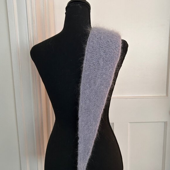 Brand New Handmade Sky Blue Mohair Sophie Scarf in Large - Picture 4 of 13